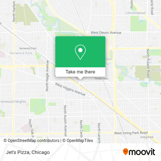 Jet's Pizza map
