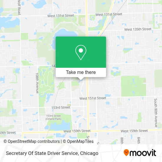 Secretary Of State Driver Service map