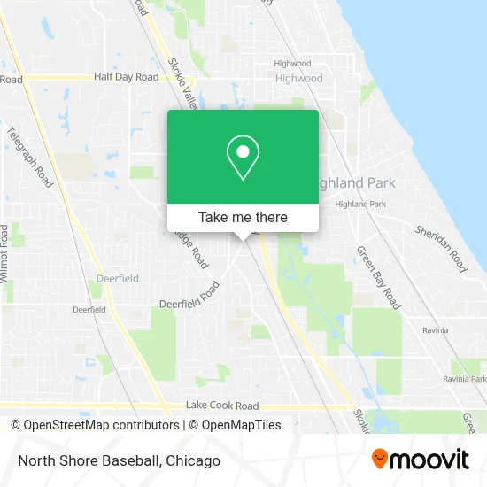 North Shore Baseball map