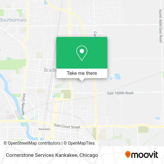 Cornerstone Services Kankakee map