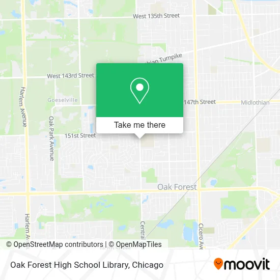 Oak Forest High School Library map