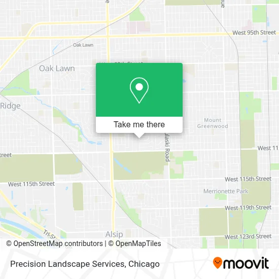 Precision Landscape Services map