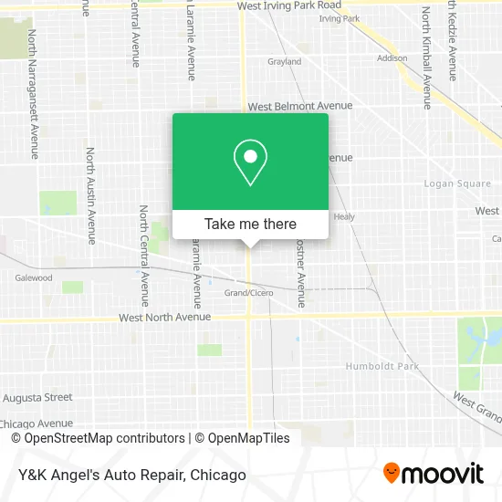 Y&K Angel's Auto Repair map