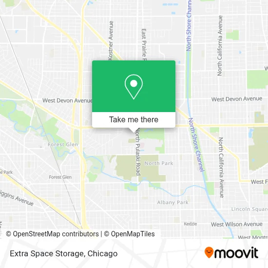Extra Space Storage map