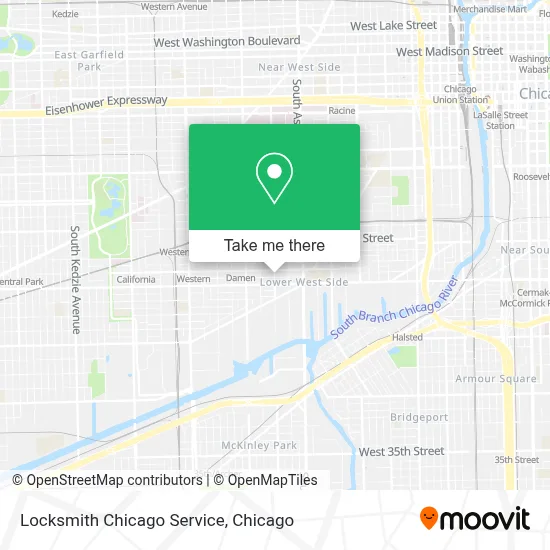 Locksmith Chicago Service map