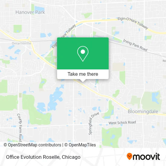Office Evolution Roselle map