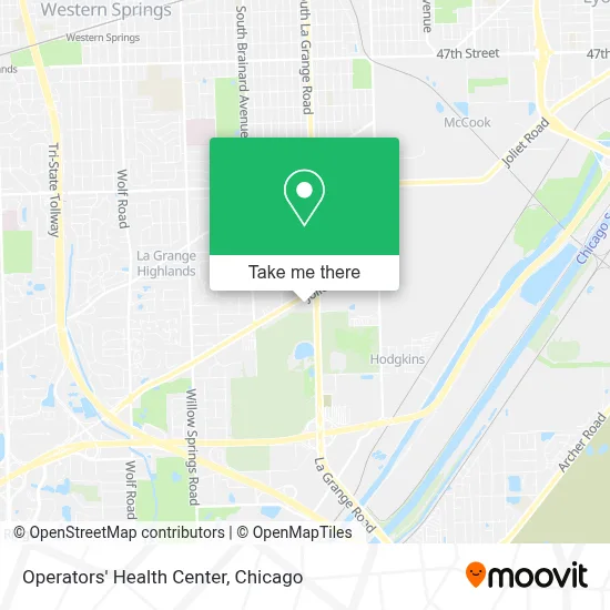 Operators' Health Center map