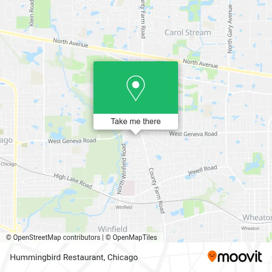 Hummingbird Restaurant map