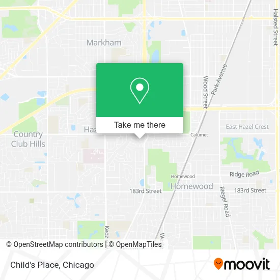 Child's Place map