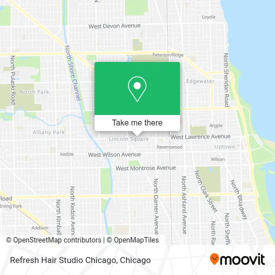 Refresh Hair Studio Chicago map