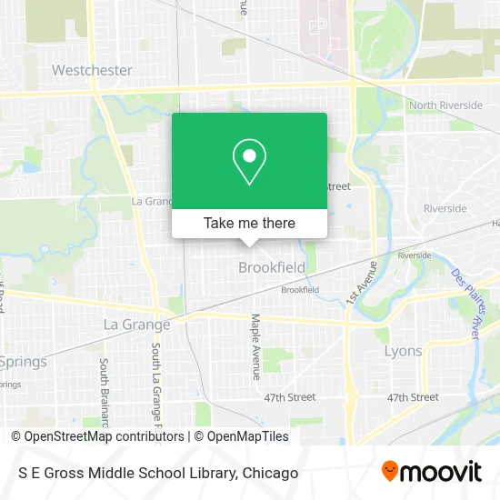 S E Gross Middle School Library map