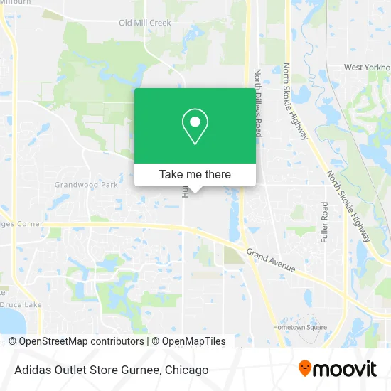 Adidas Outlet Store Gurnee map