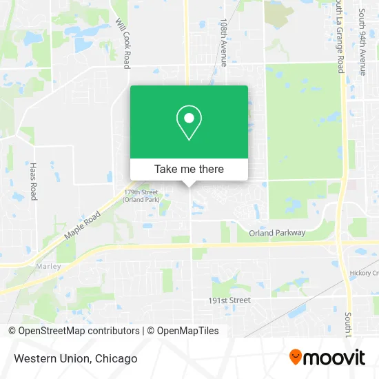Western Union map