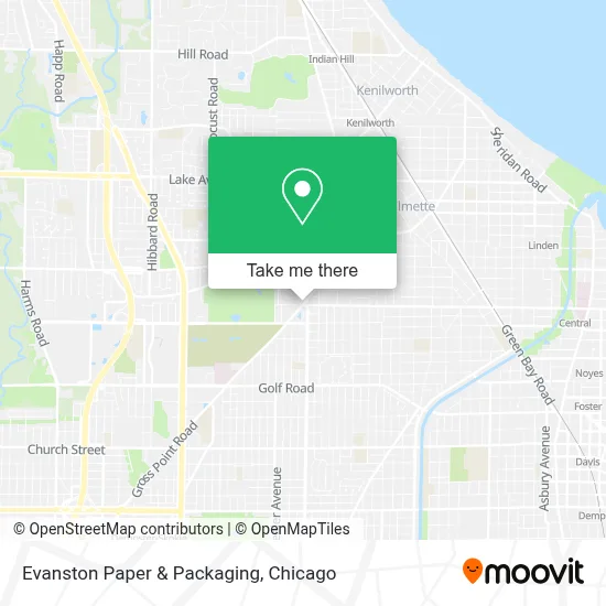 Evanston Paper & Packaging map