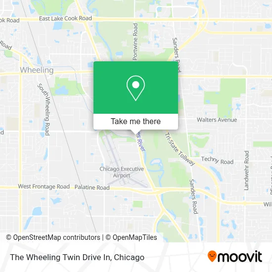 The Wheeling Twin Drive In map