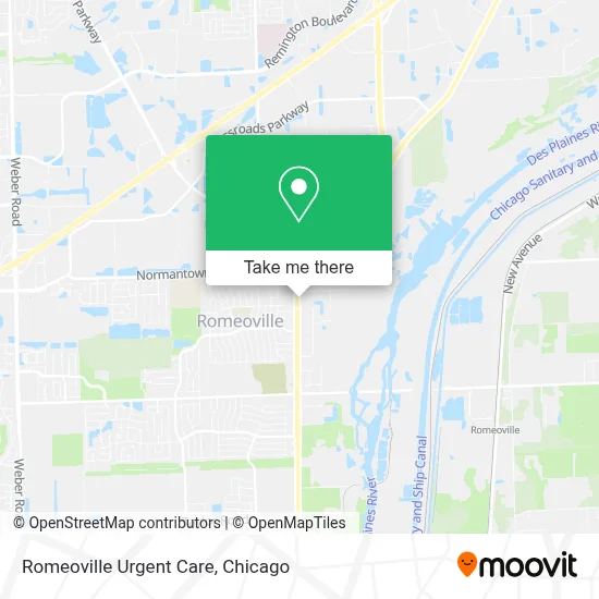 Romeoville Urgent Care map