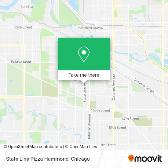 State Line Pizza Hammond map