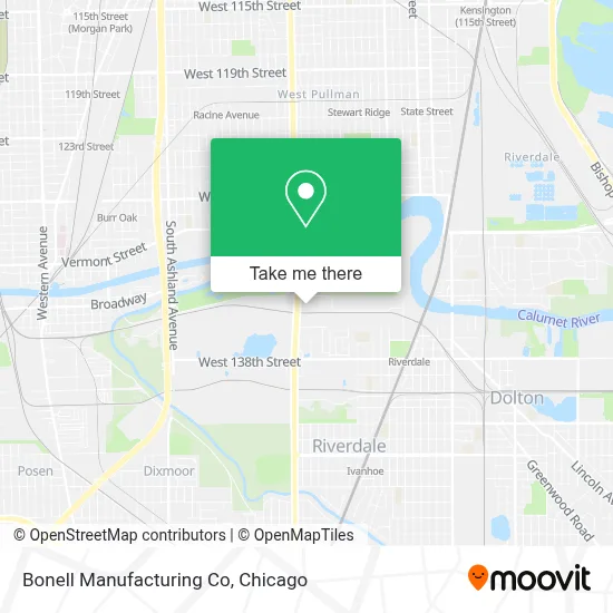 Bonell Manufacturing Co map