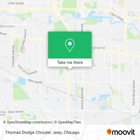 Thomas Dodge Chrysler Jeep map