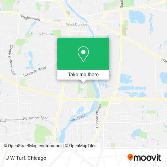 J W Turf map