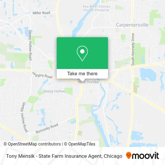 Tony Mensik - State Farm Insurance Agent map