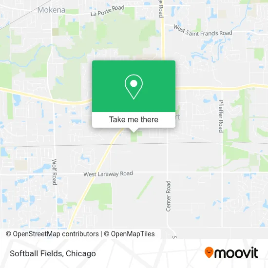 Softball Fields map