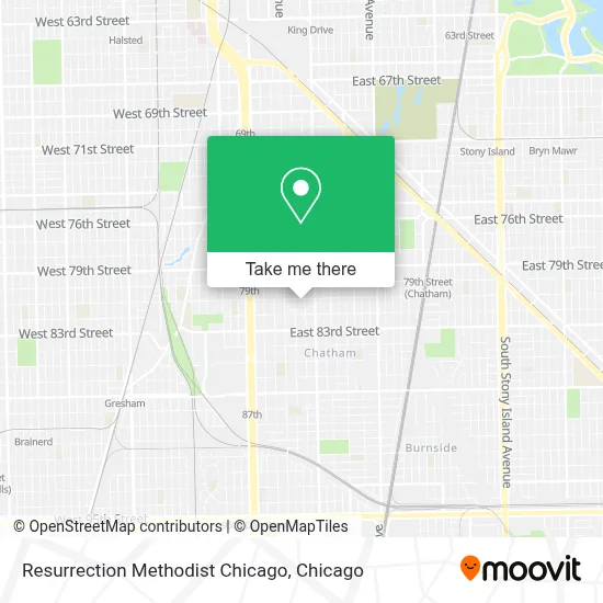 Resurrection Methodist Chicago map