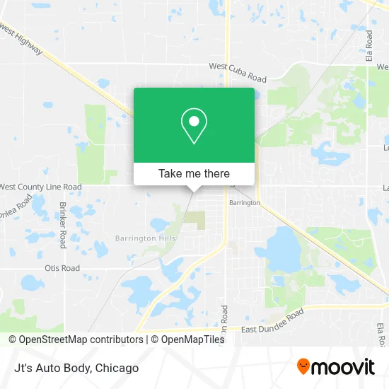 Jt's Auto Body map