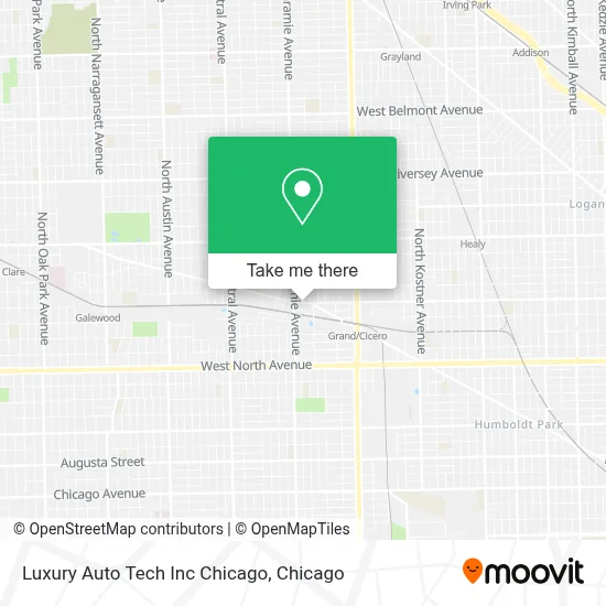Luxury Auto Tech Inc Chicago map