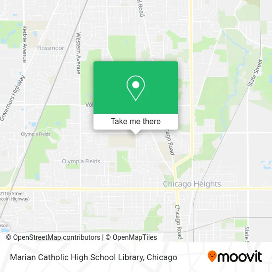 Marian Catholic High School Library map
