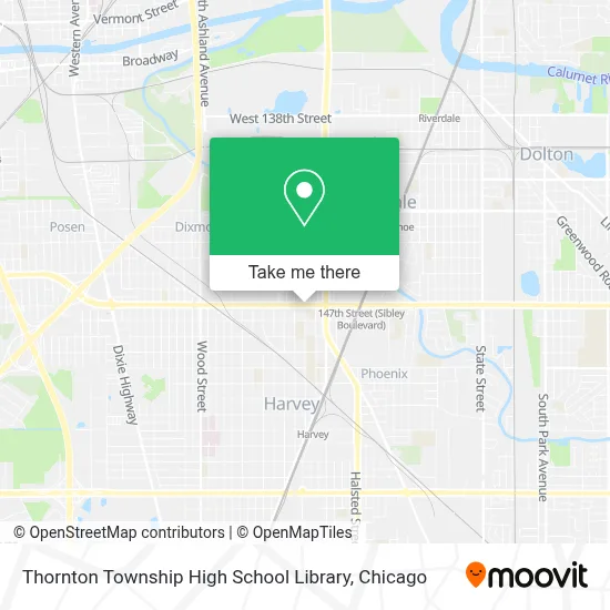 Thornton Township High School Library map
