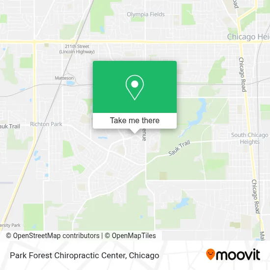 Park Forest Chiropractic Center map