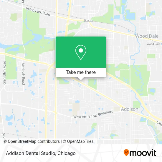 Addison Dental Studio map