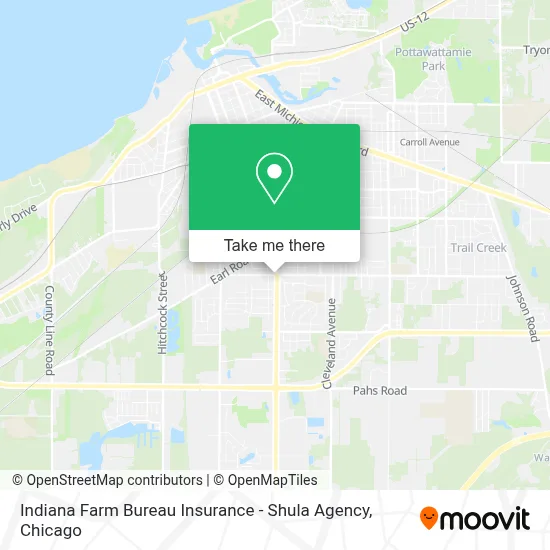 Indiana Farm Bureau Insurance - Shula Agency map