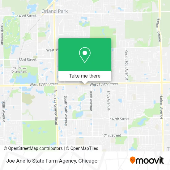 Joe Anello State Farm Agency map