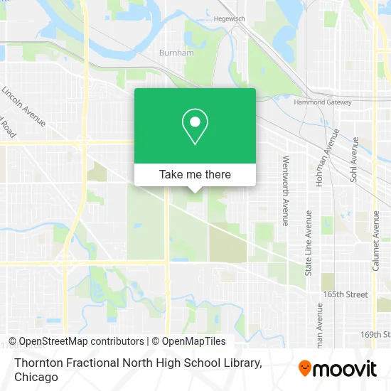 Thornton Fractional North High School Library map