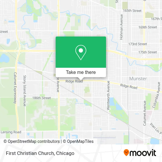 First Christian Church map