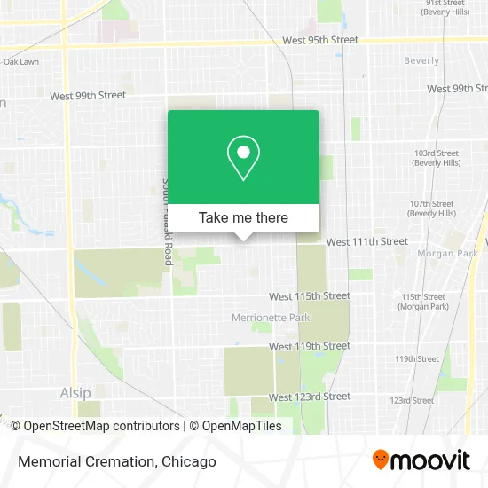 Memorial Cremation map