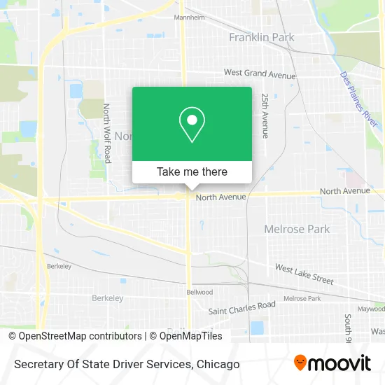 Secretary Of State Driver Services map