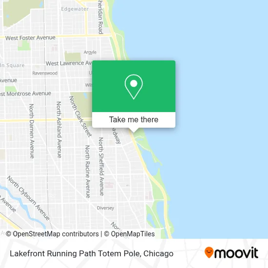 Lakefront Running Path Totem Pole map