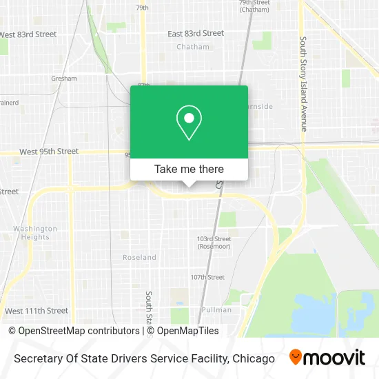 Secretary Of State Drivers Service Facility map