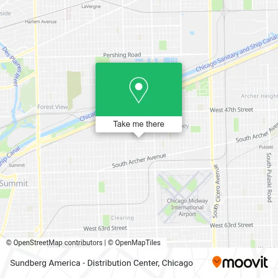 Sundberg America - Distribution Center map