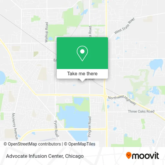 Advocate Infusion Center map