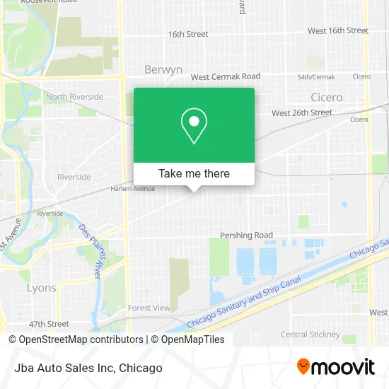 Jba Auto Sales Inc map