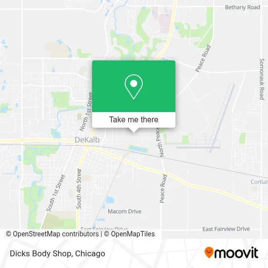 Dicks Body Shop map