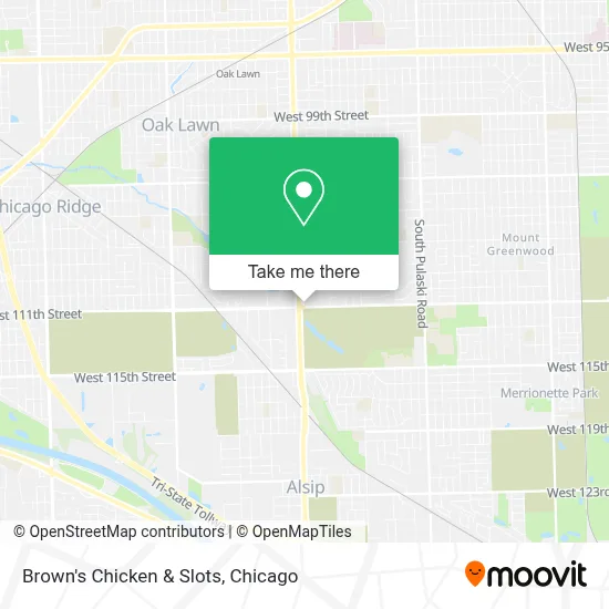 Brown's Chicken & Slots map