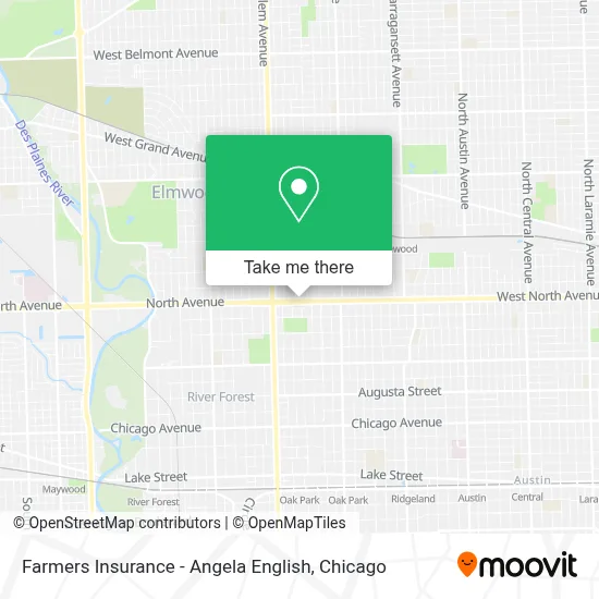 Farmers Insurance - Angela English map