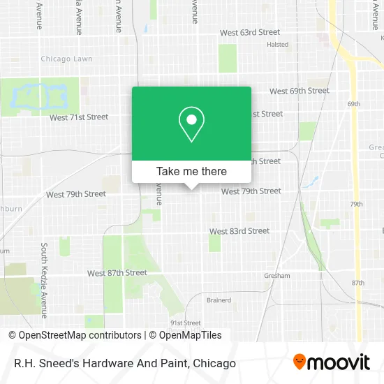 R.H. Sneed's Hardware And Paint map