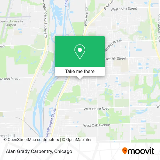 Alan Grady Carpentry map
