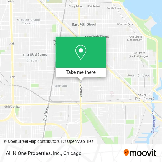 All N One Properties, Inc. map